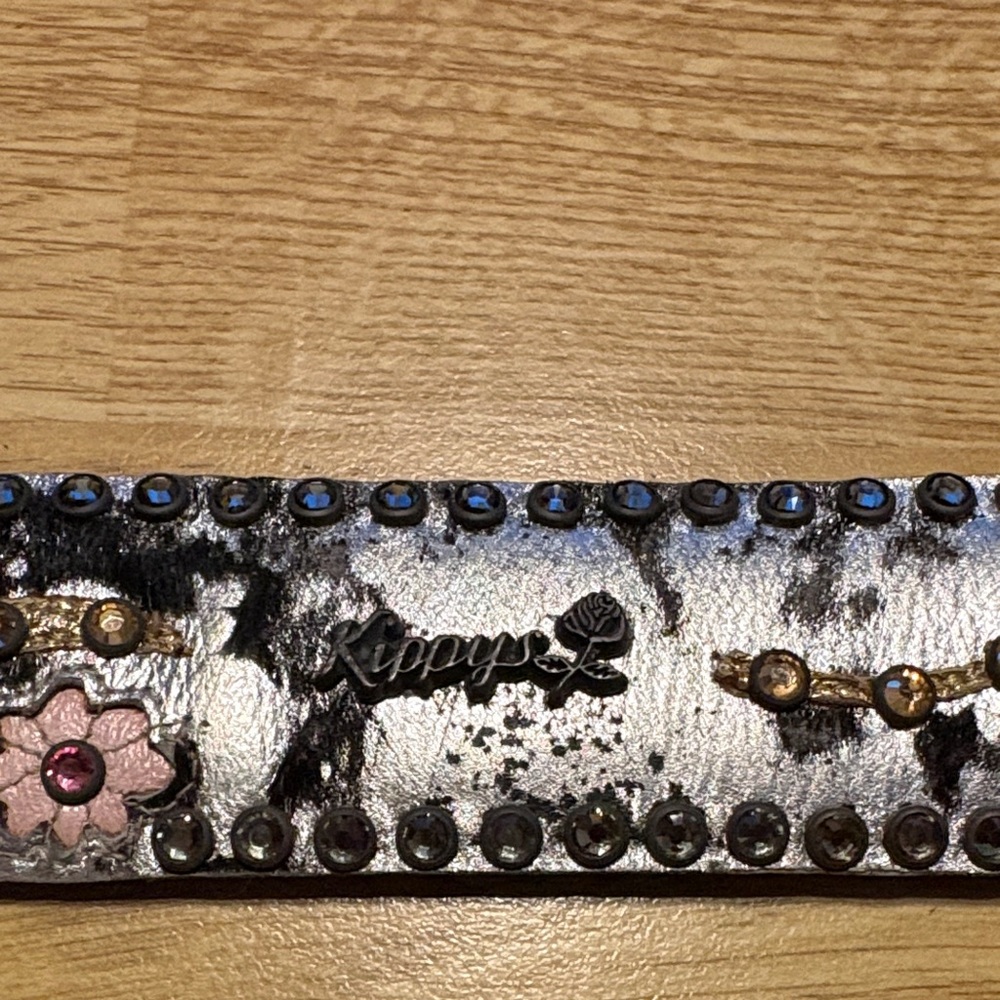 Kippys Black and Siver Belt with Pink Floral Accents - Picture 5 of 16